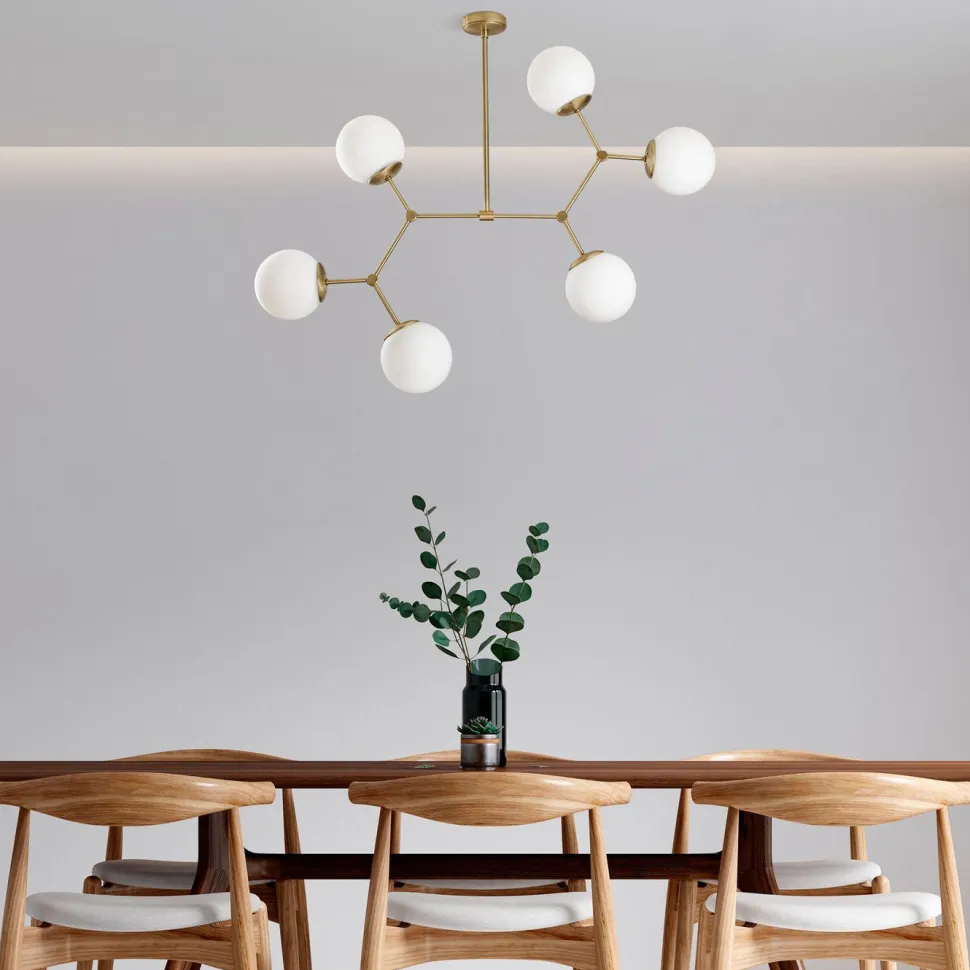 Kattovalaisin Linento Lighting Damar 6-osainen 80 cm kulta