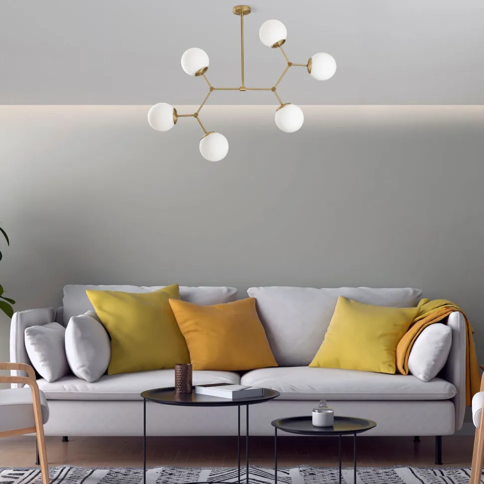 Kattovalaisin Linento Lighting Damar 6-osainen 80 cm kulta
