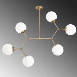 Kattovalaisin Linento Lighting Damar 6-osainen 80 cm kulta