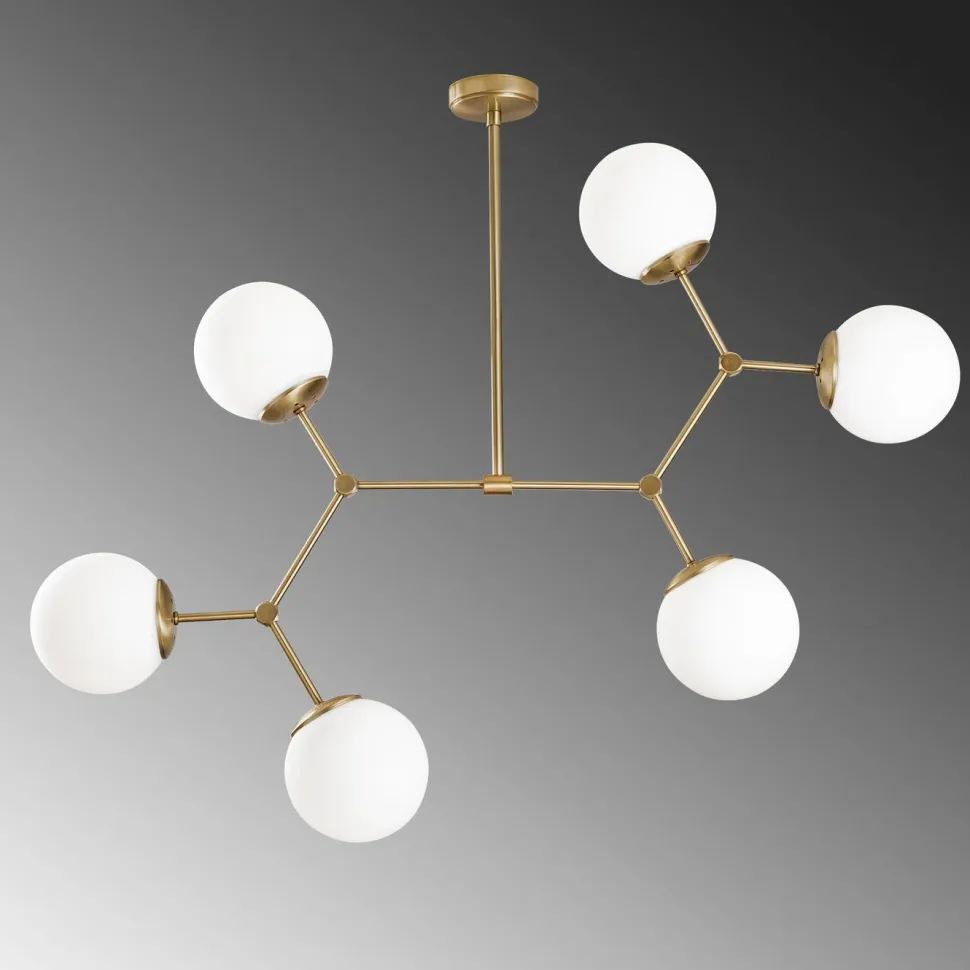 Kattovalaisin Linento Lighting Damar 6-osainen 80 cm kulta
