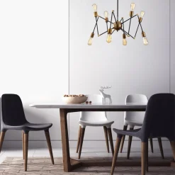 Kattovalaisin Linento Lighting Dixie 8-osainen pronssi