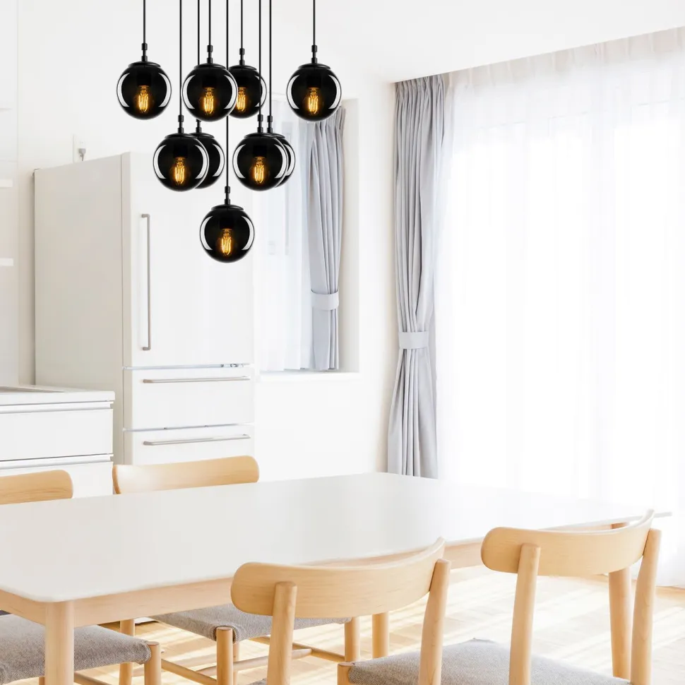 Kattovalaisin Linento Lighting Efe 9-osainen musta