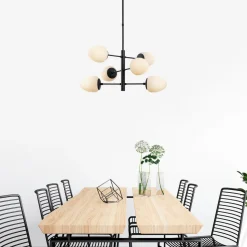Kattovalaisin Linento Lighting Evita 6-osainen musta