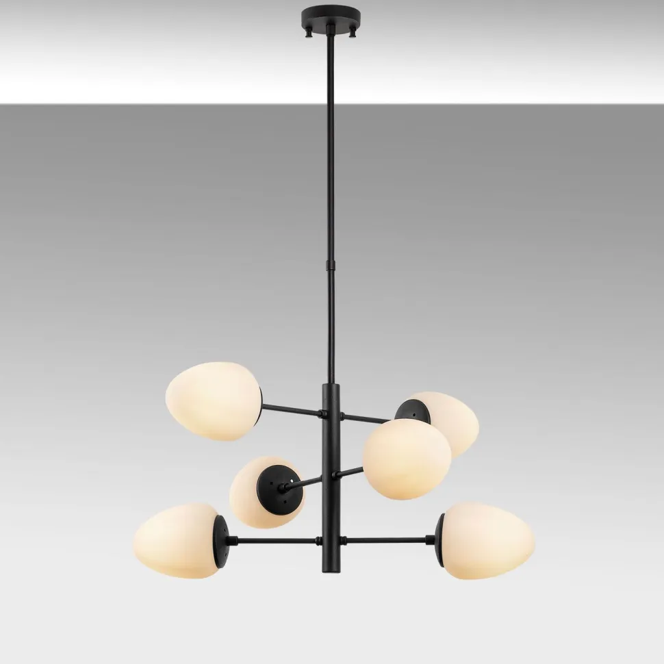 Kattovalaisin Linento Lighting Evita 6-osainen musta