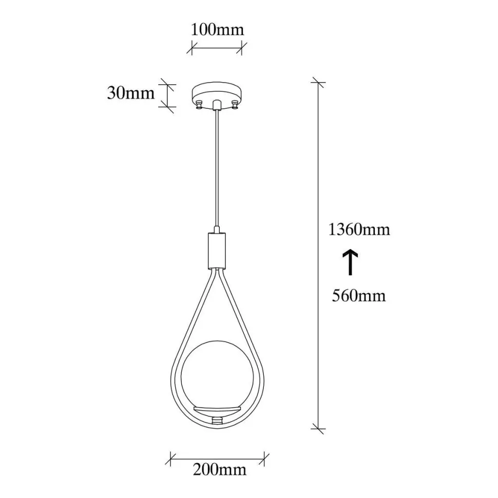 Kattovalaisin Linento Lighting GMN-00008, musta