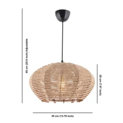 Kattovalaisin Linento Lighting Jute Ellipse, kermanvalkoinen