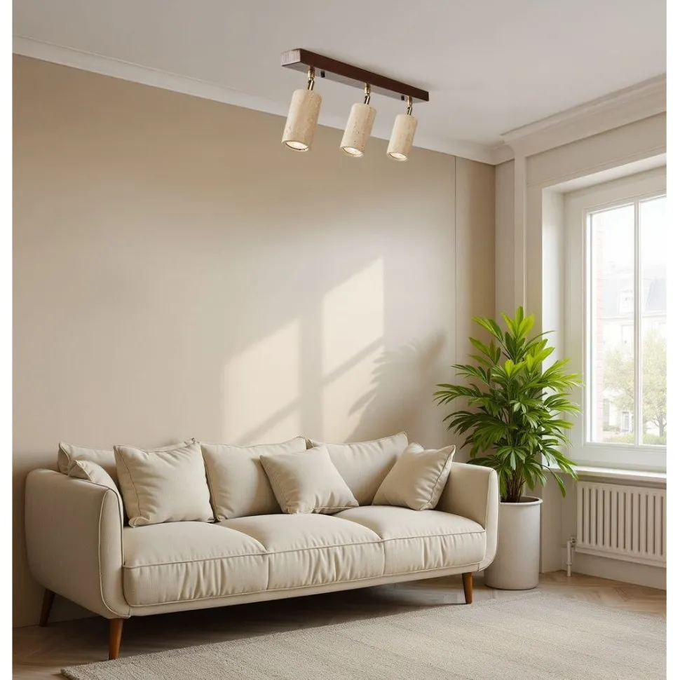 Kattovalaisin Linento Lighting Liebe, 60cm, GU10, IP20, max. 10W, beige/ruskea