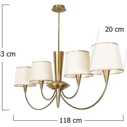 Kattovalaisin Linento Lighting Pardo 4-osainen kulta