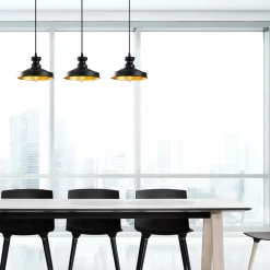 Kattovalaisin Linento Lighting Quincy 3-osainen musta/kulta