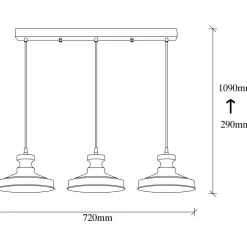 Kattovalaisin Linento Lighting Quincy 3-osainen musta/kulta