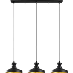 Kattovalaisin Linento Lighting Quincy 3-osainen musta/kulta