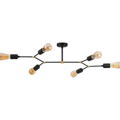 Kattovalaisin Linento Lighting Sparrow 6-osainen musta
