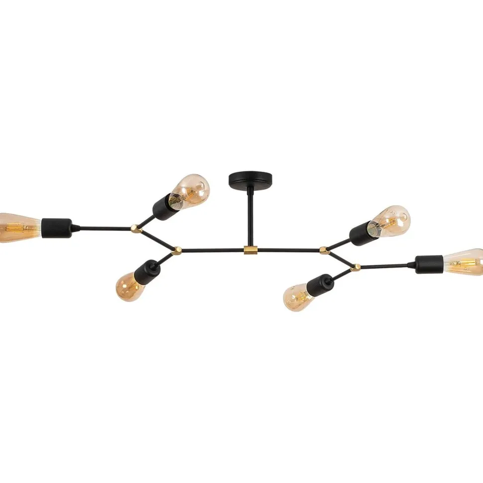 Kattovalaisin Linento Lighting Sparrow 6-osainen musta