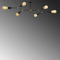 Kattovalaisin Linento Lighting Sparrow 6-osainen musta