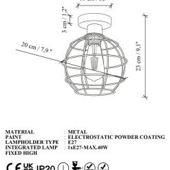 Kattovalaisin Linento Lighting Toptel musta