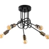 Kattovalaisin Linento Lighting Viraj 5-osainen musta/pronssi
