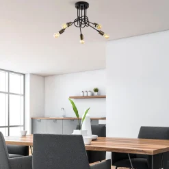 Kattovalaisin Linento Lighting Viraj 5-osainen musta/pronssi