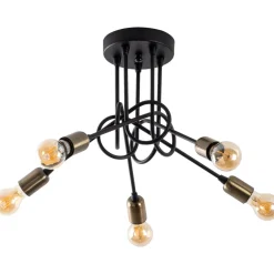 Kattovalaisin Linento Lighting Viraj 5-osainen musta/pronssi