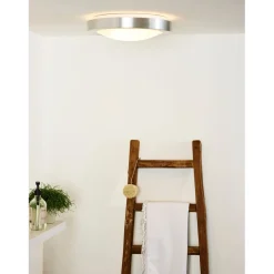 Kattovalaisin Lucide Fresh Ø35 cm IP44 satiinikromi