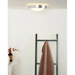 Kattovalaisin Lucide Fresh Ø27 cm IP44 satiinikromi