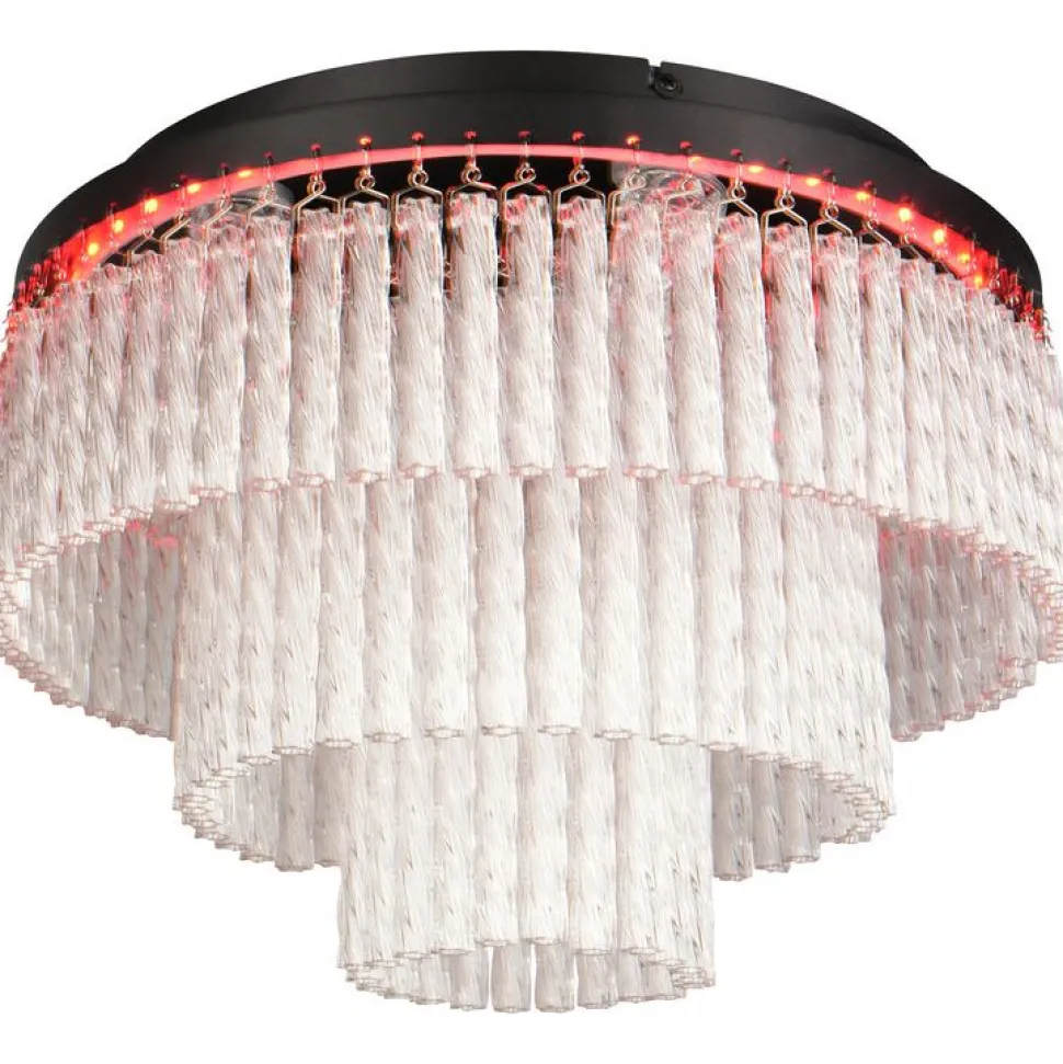Kattovalaisin Trio Vono LED RGB Ø40cm mattamusta/kirkas