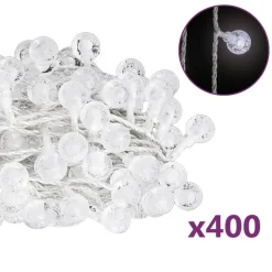 Keijuvalonauha pallo 40m 400 LED-valoa kylmä valk. 8-toiminen