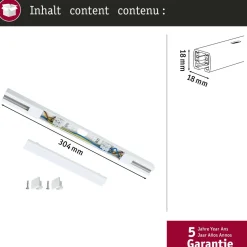 Keskisyöttömoduuli Paulmann URail 304x18mm max. 1000W valkoinen