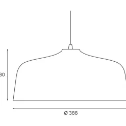 Kirkasvalolamppu/riippuvalaisin Innolux Candeo Ø 388x180 mm valkoinen