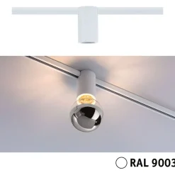 Kiskovalaisimen sovitin Paulmann URail E27 max 20W himmennettävä signaalivalkoinen