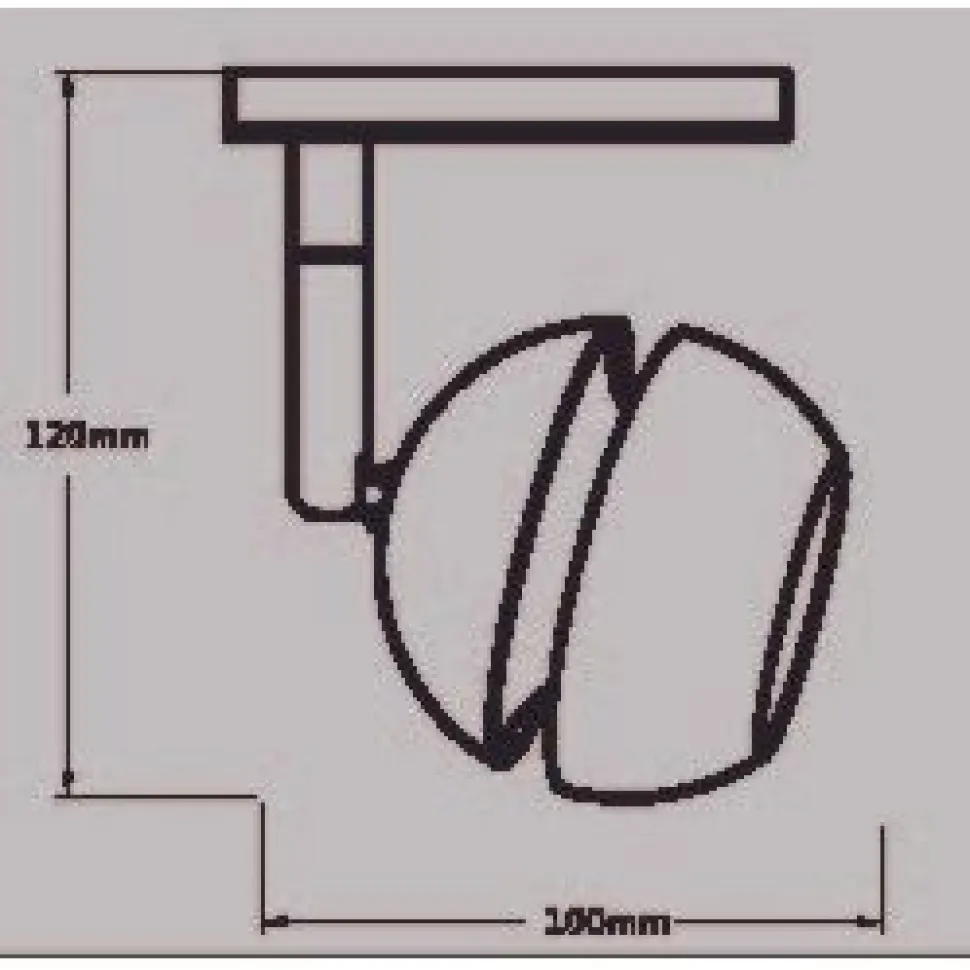 Kiskovalaisin FocusLight Comet GB66-adapterilla Ø12cm 50W valkoinen