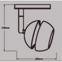 Kiskovalaisin FocusLight Comet XTKR-adapterilla Ø12cm 50W valkoinen