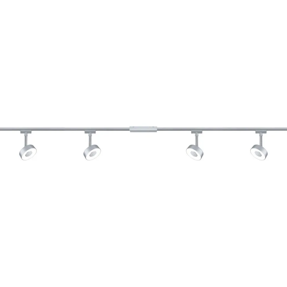 Kiskovalaisinsetti Paulmann URail Circle Basic 4x222lm 4x5.3W LED 2700K mattakromi
