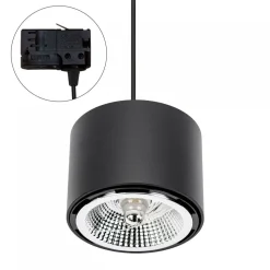 Kohdevalaisin Spectrum Chloe AR111 3-vaihekiskoon GU10 IP20 Ø120x85mm musta