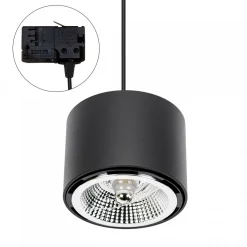 Kohdevalaisin Spectrum Chloe AR111 3-vaihekiskoon GU10 IP20 Ø120x85mm musta