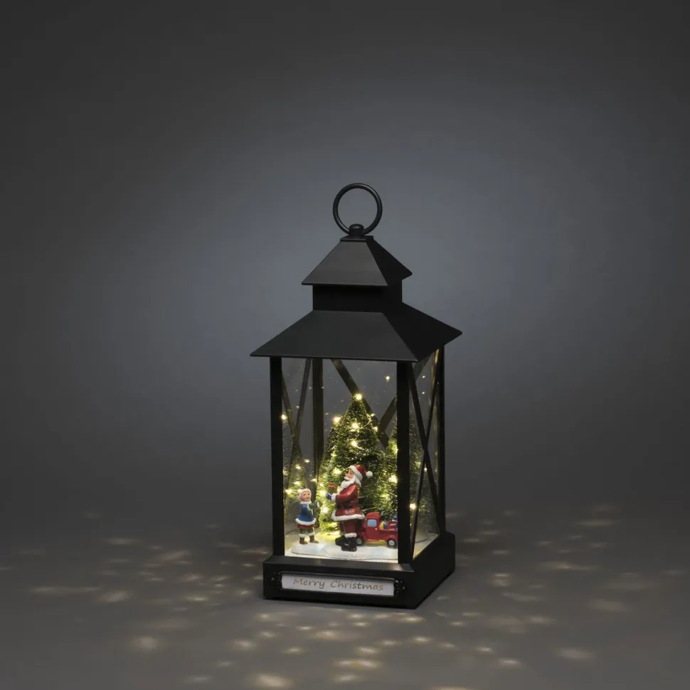 Koristelyhty Konstsmide, 32cm, 31 x lämminvalkoinen LED, jouluisia hahmoja, paristokäyttöinen