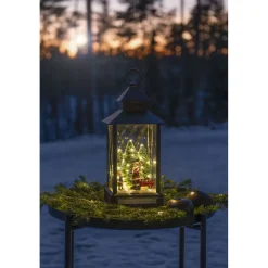 Koristelyhty Konstsmide, 32cm, 31 x lämminvalkoinen LED, jouluisia hahmoja, paristokäyttöinen