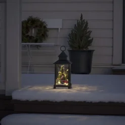 Koristelyhty Konstsmide, 32cm, 31 x lämminvalkoinen LED, jouluisia hahmoja, paristokäyttöinen