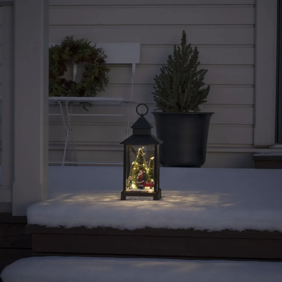 Koristelyhty Konstsmide, 32cm, 31 x lämminvalkoinen LED, jouluisia hahmoja, paristokäyttöinen