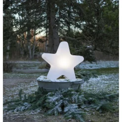 Koristevalaisin Star Trading Gardenlight Tähti, 55x15x48cm, valkoinen