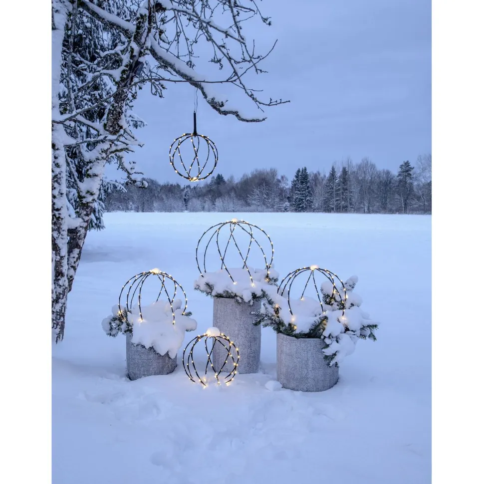 Koristevalaisin Star Trading Sphere, ulko- ja sisäkäyttöön, 30cm, musta