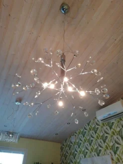 Kristallikattovalaisin Aneta Lighting Fiesta kromi/kirkas K9-kristallilasi