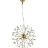 Kristallikattovalaisin Aneta Lighting Viva ø 55 cm messinki/kirkas K9-kristallilasi