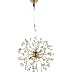 Kristallikattovalaisin Aneta Lighting Viva ø 55 cm messinki/kirkas K9-kristallilasi