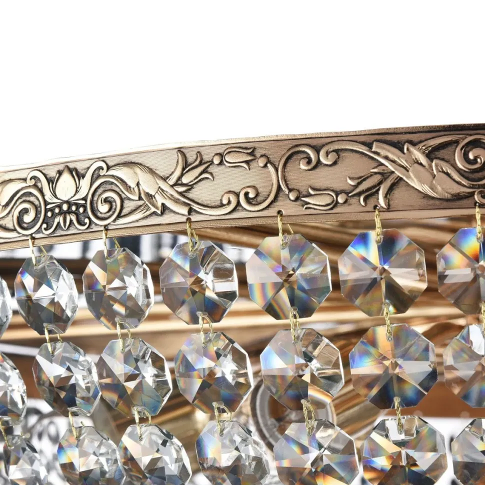 Kristallivalaisin Maytoni Diamant Crystal Palace 14-G 800 mm antiikkikulta
