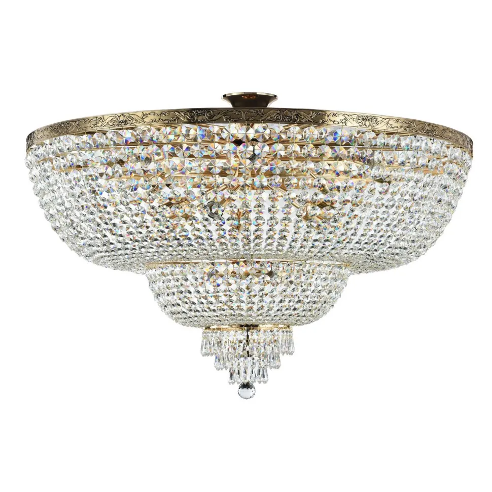 Kristallivalaisin Maytoni Diamant Crystal Palace 18-G 1000 mm antiikkikulta
