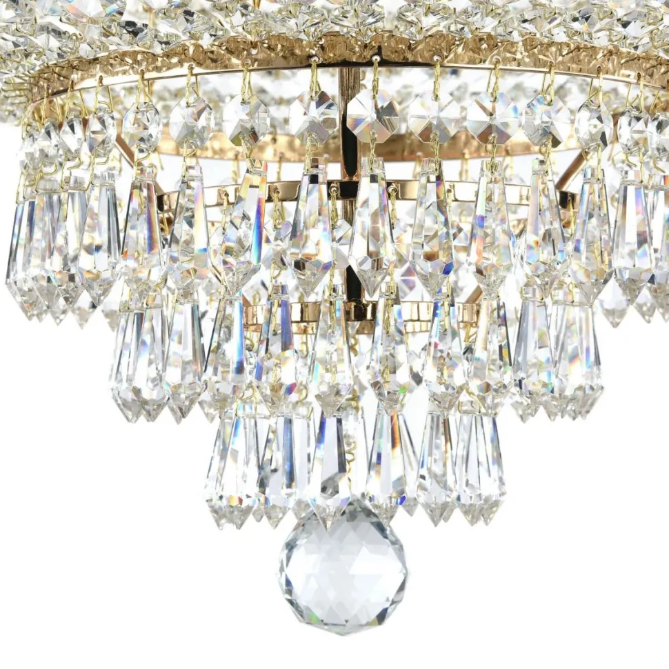 Kristallivalaisin Maytoni Diamant Crystal Palace 18-G 1000 mm antiikkikulta