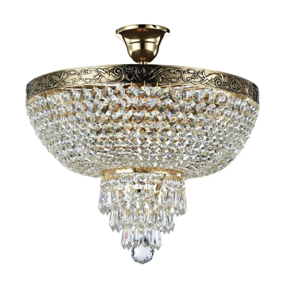 Kristallivalaisin Maytoni Diamant Crystal Palace 05-G 400 mm antiikkikulta