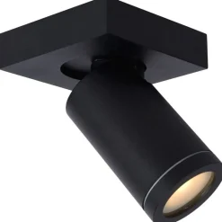 Kylpyhuoneen kattospottivalaisin Lucide Taylor, himmennettävä, 1xGU10 5W 2200K/3000K, IP44, musta