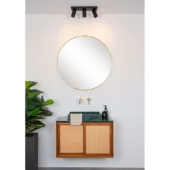 Kylpyhuoneen kattospottivalaisin Lucide Taylor, himmennettävä, 3xGU10 5W 2200K/3000K, IP44, valkoinen