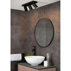 Kylpyhuoneen kattospottivalaisin Lucide Taylor, himmennettävä, 3xGU10 5W 2200K/3000K, IP44, valkoinen